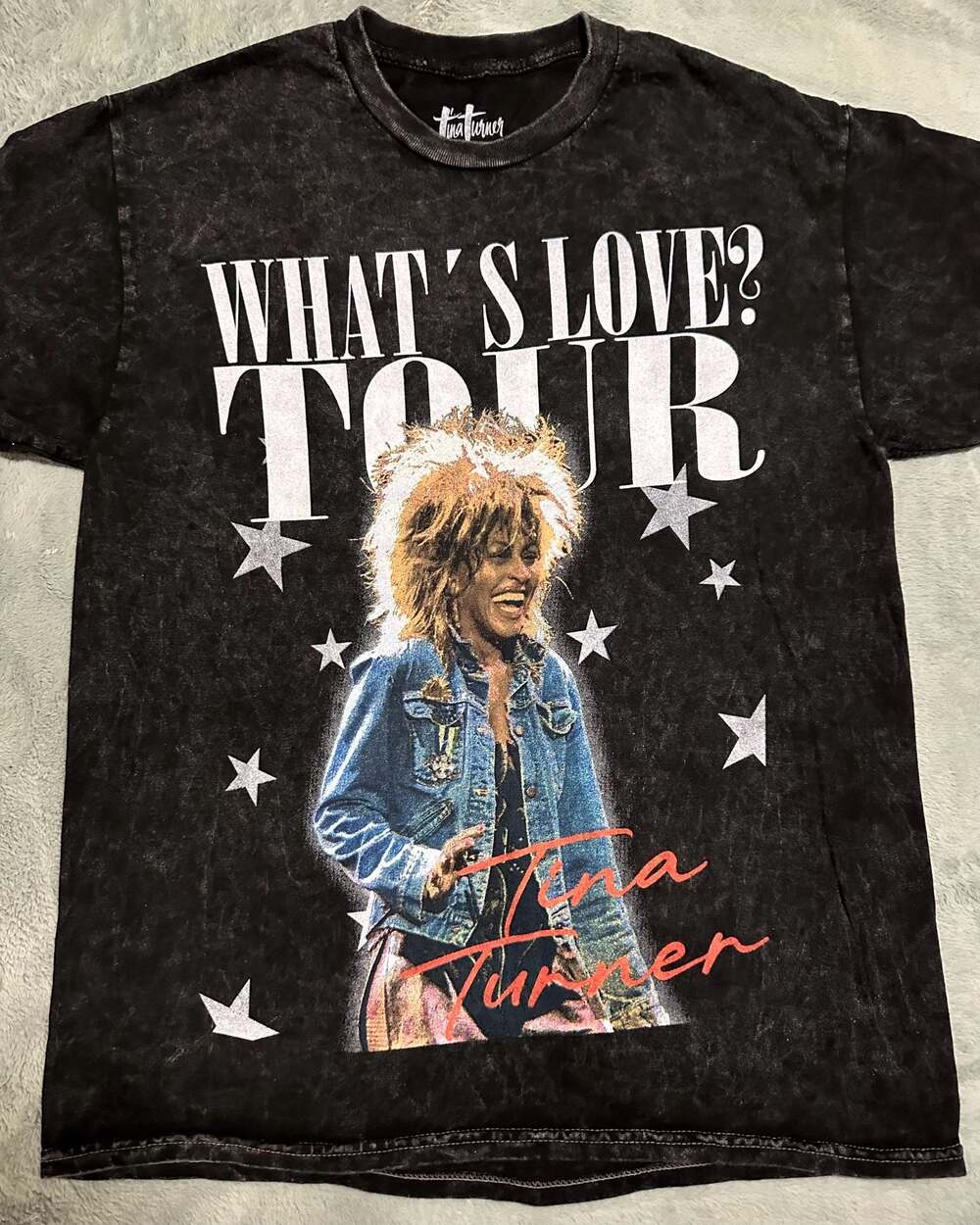 Tina Turner What's Love? Tour 1993 Graphic Washed T-Shirt, XS